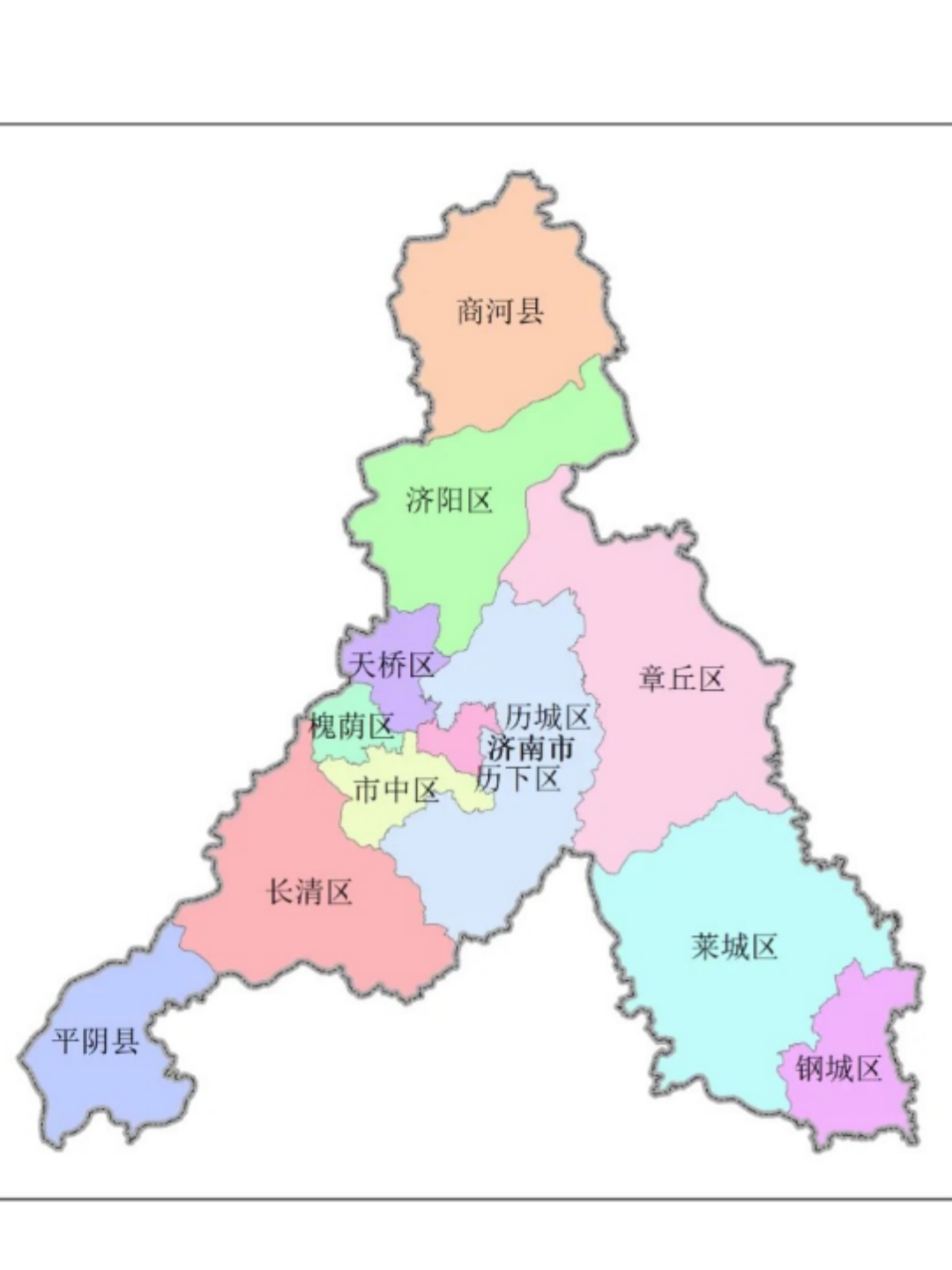 濟(jì)南市最新區(qū)域劃分圖，城市探索之旅啟程